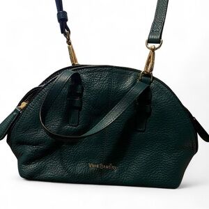 Vera Bradley Diana Crossbody in forest green and black, genuine leather